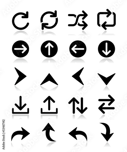 Vector: Arrow vector icon sets isolated on white Arrow vector icon sets isolated on white
