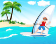 Young windsurfer