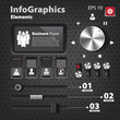 Set of elements for infographics in UI style with switches