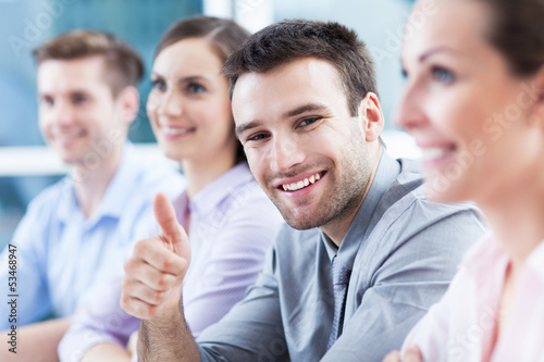 Photo: Businessman showing thumbs up Businessman showing thumbs up