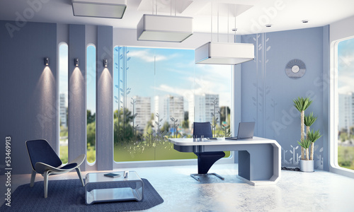 Illustration: modern office interior modern office interior
