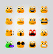 Set of emoticons vector