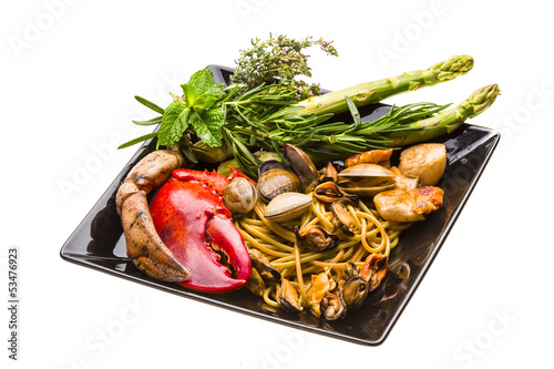 Photo: Pasta with seafood Pasta with seafood