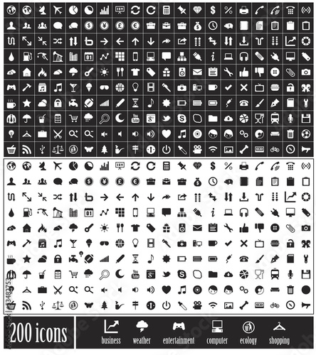 Vector: 200 icons 200 icons