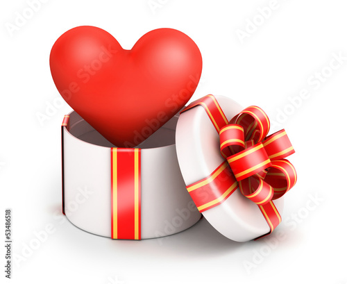 Illustration: Love in gift box Love in gift box