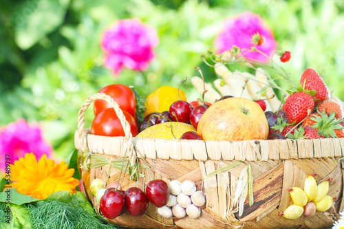 Photo: Obstkorb, Obst und Gemüse Obstkorb, Obst und Gemüse