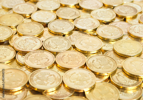 Photo: Coins background. Coins background.
