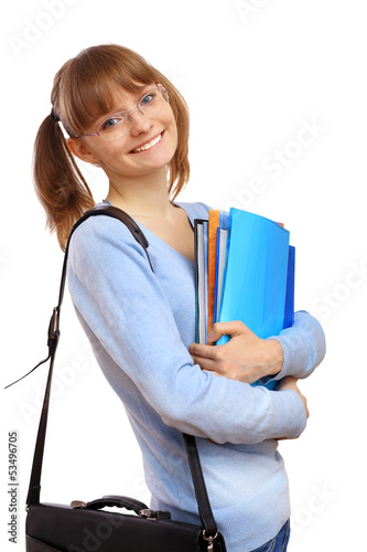 Photo: Happy student with books Happy student with books