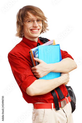 Photo: Happy student with books Happy student with books