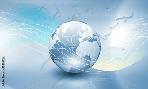Illustration: Planet earth and technology background Planet earth and technology background