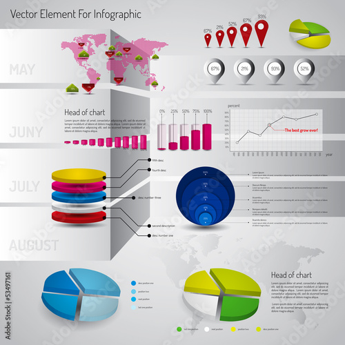Vector: Infographic whit chart Infographic whit chart