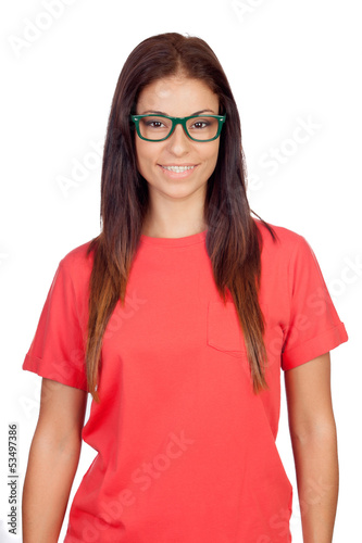 Photo: Attractive woman with glasses Attractive woman with glasses