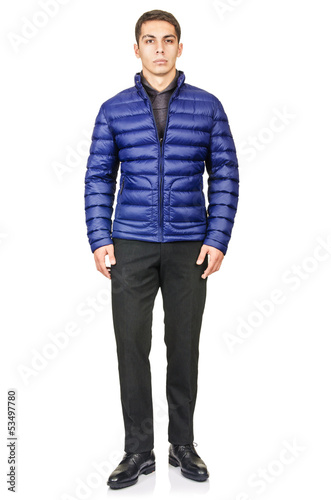 Photo: Man in fashion look isolated on white Man in fashion look isolated on white