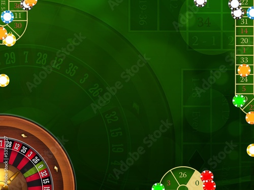Illustration: Gambling background with casino elements Gambling background with casino elements