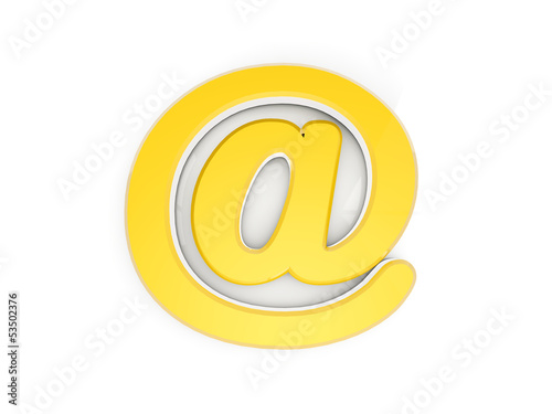 Illustration: 3d email sign 3d email sign