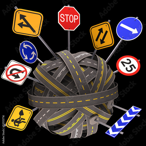 Illustration: Road Sign Mess Way Road Sign Mess Way