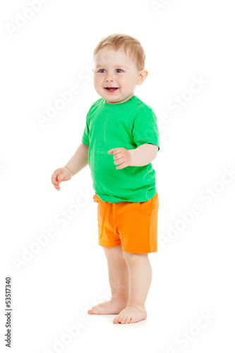 Photo: baby boy isolated. baby boy isolated.