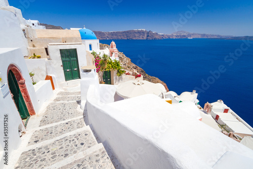 Photo: Architecture of Oia village on Santorini island, Greece Architecture of Oia village on Santorini island, Greece