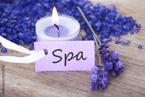 Photo: a spa background with spa label a spa background with spa label