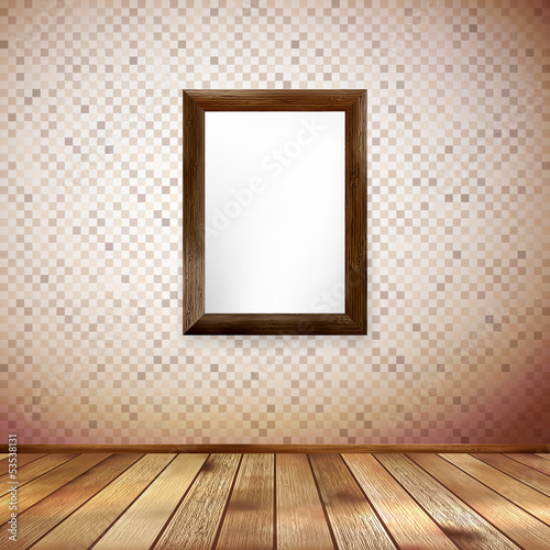 Vector: Vintage frame on a wooden texture. EPS 10 Vintage frame on a wooden texture. EPS 10