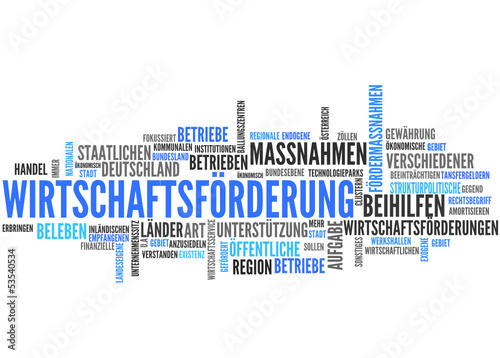 Vector: Wirtschaftsförderung (Wirtschaft, Politik, Förderung) Wirtschaftsförderung (Wirtschaft, Politik, Förderung)