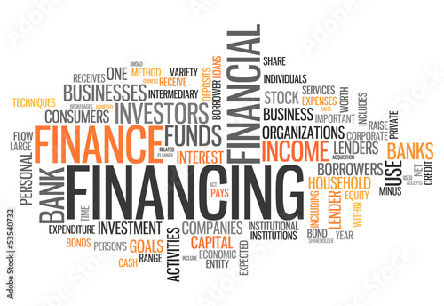 Illustration: Word Cloud "Financing" Word Cloud "Financing"
