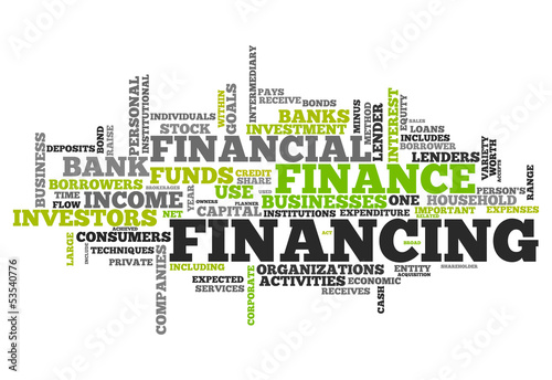Illustration: Word Cloud "Financing" Word Cloud "Financing"