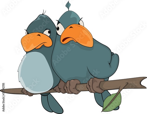 Vector: Birdies. Cartoon Birdies. Cartoon