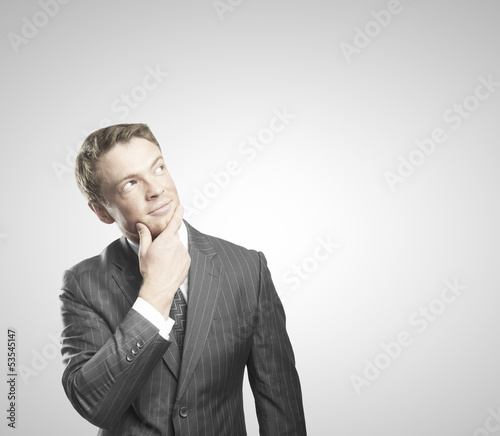 Photo: businessman thiking businessman thiking