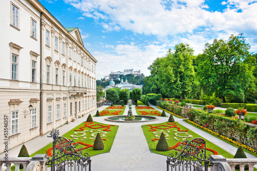 Photo: Mirabell Gardens with Mirabell Palace in Salzburg, Austria Mirabell Gardens with Mirabell Palace in Salzburg, Austria
