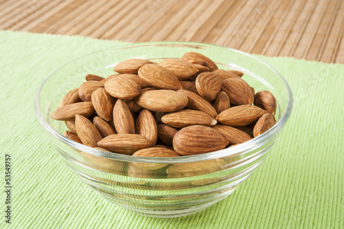 Photo: Dish of Raw Almonds Dish of Raw Almonds