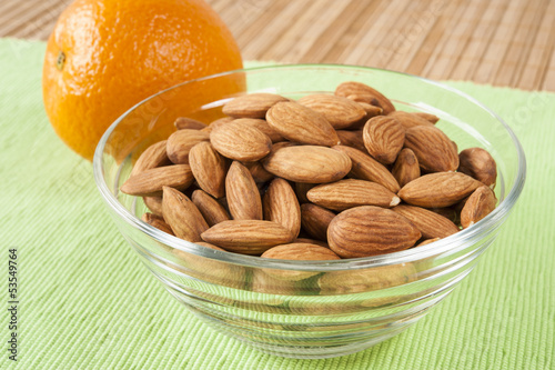 Photo: Almonds and Orange Snack Almonds and Orange Snack