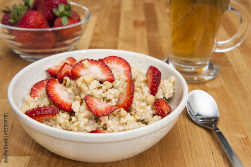 Photo: Strawberries and Millet Breakfast Pudding Strawberries and Millet Breakfast Pudding