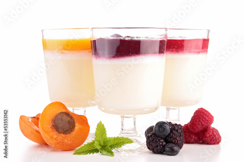 Photo: isolated panna cotta isolated panna cotta