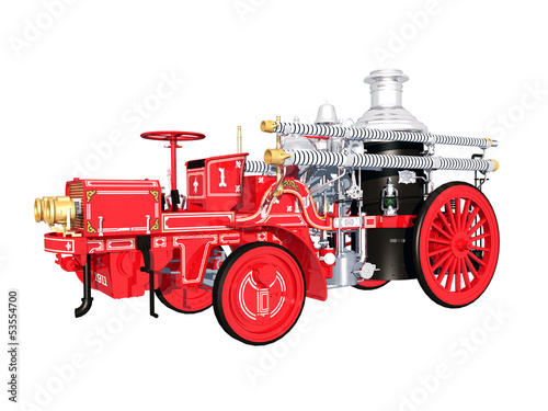 Illustration: Retro Fire Engine Retro Fire Engine