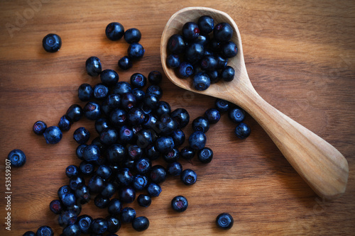 Photo: Blueberries, fresh and wild fruit healthy breakfast portion Blueberries, fresh and wild fruit healthy breakfast portion