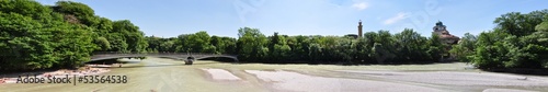 Photo: Isar river in Munich, Germany Isar river in Munich, Germany