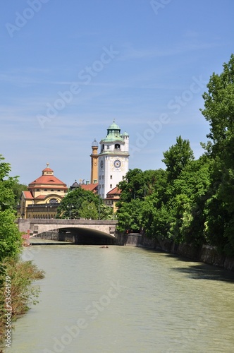 Photo: Isar river in Munich, Germany Isar river in Munich, Germany