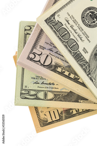 Photo: Viele Dollar Geldscheine Viele Dollar Geldscheine