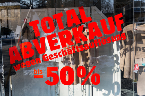 Photo: Total Abverkauf - Geschäftsauflösung Total Abverkauf - Geschäftsauflösung