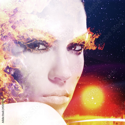 Photo: Firestarter. Abstract female portrait Firestarter. Abstract female portrait