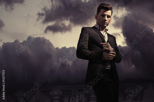 Photo: Fantasy fashion style photo of a handsome man Fantasy fashion style photo of a handsome man