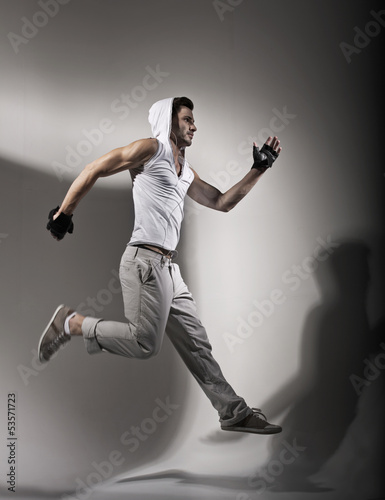 Photo: Handsome young man in atcive pose Handsome young man in atcive pose