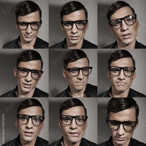 Photo: Multiple fashion and fancy male portraits Multiple fashion and fancy male portraits