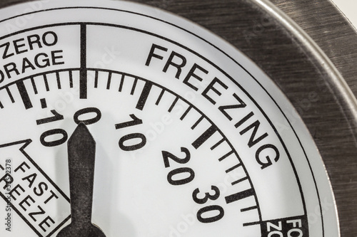 Photo: Freezing Zone Thermometer Macro Detail Freezing Zone Thermometer Macro Detail