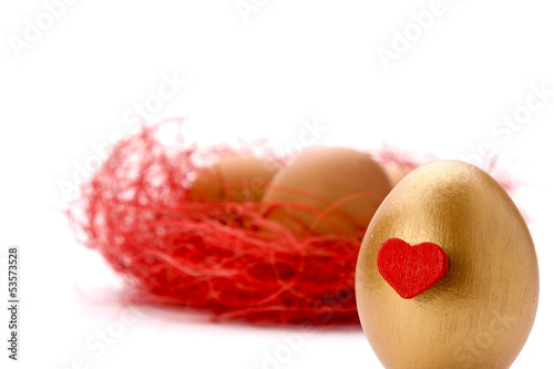 Photo: Eggs, isolated on white background Eggs, isolated on white background