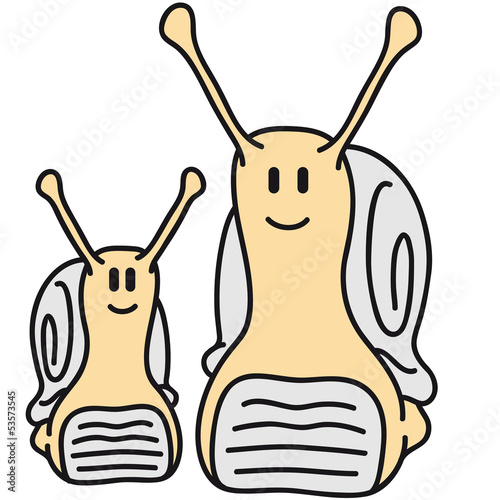 Illustration: Snail With Child Snail With Child