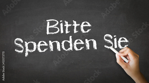 Photo: Please Donate (In German) Please Donate (In German)