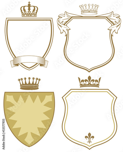 Vector: Wappen mit Schild und Krone Wappen mit Schild und Krone