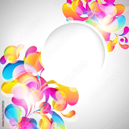Vector: Card background. Abstract bright color drops and clean place Card background. Abstract bright color drops and clean place